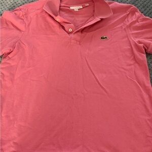 Lacoste Pink Polo Shirt Classic Design Casual Wear